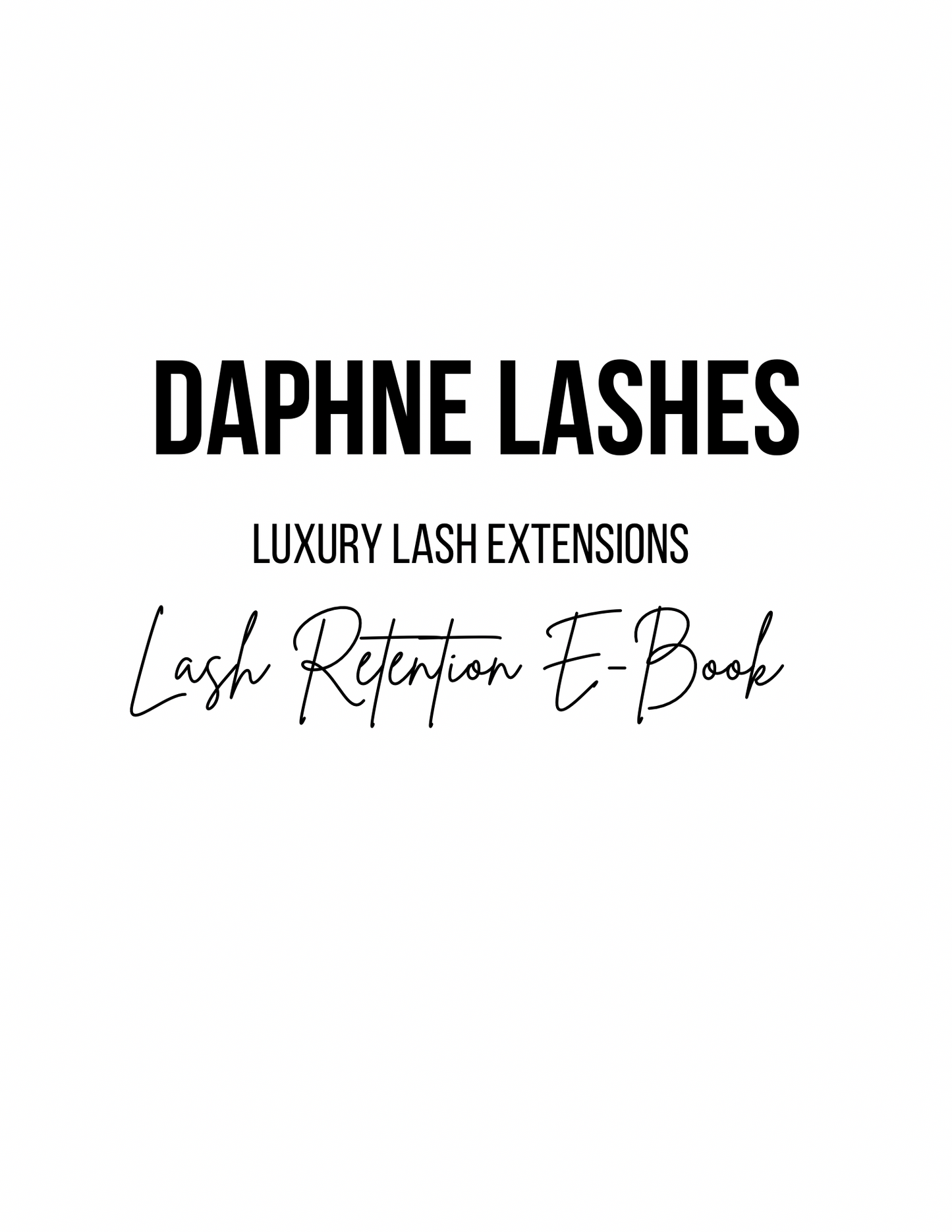 Lash Retention E-Book